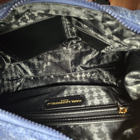 Karl Lagerfeld Paris Voyage Hobo Bag - NWOT - Denim - Picture 5 of 8